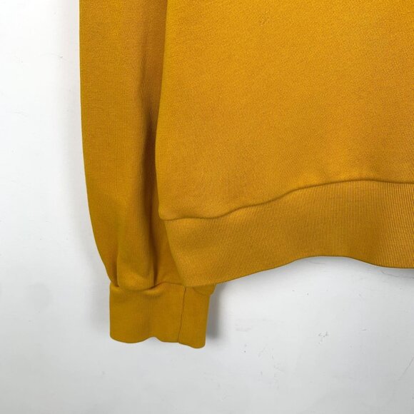 Moncler Yellow Crewneck Sweatshirt W/ Abstract Skull Pattern & Logo Patch Cotton - Picture 7 of 8